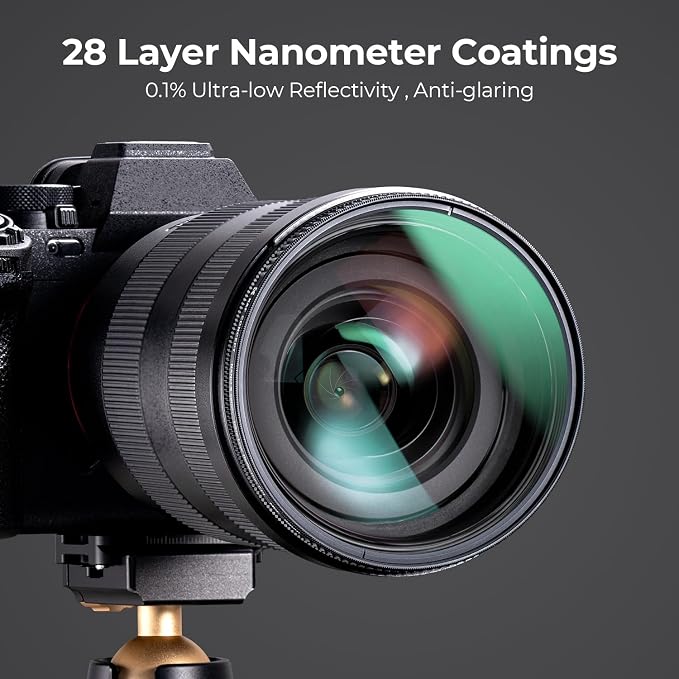 K&F CONCEPT 72mm Ultra-Low Reflectivity Polarizers Filter, 28 Multi-Layer - Image 5
