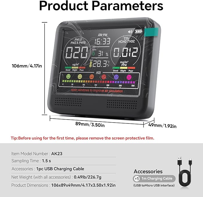 16-in-1 Air Quality Monitor Indoor - Image 7