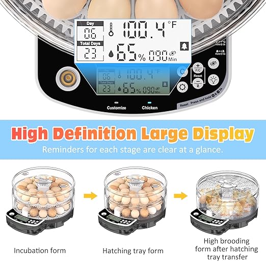 48 Egg Incubator with Automatic Egg Turning and Humidity Control, Intelligent - Image 5