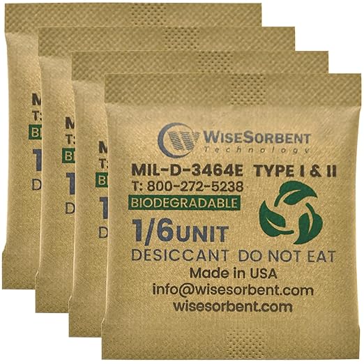 1/6U Kraft Clay Desiccants Packs by Wisesorb