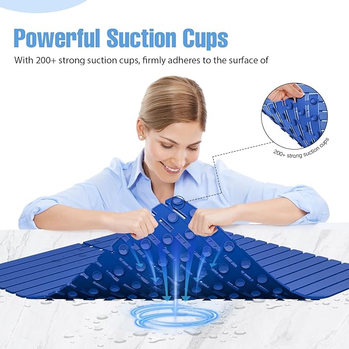 ​Shower Mat Non-Slip Bath Mat for Tub and Shower Stall, 200+ Suction Cups - Image 2