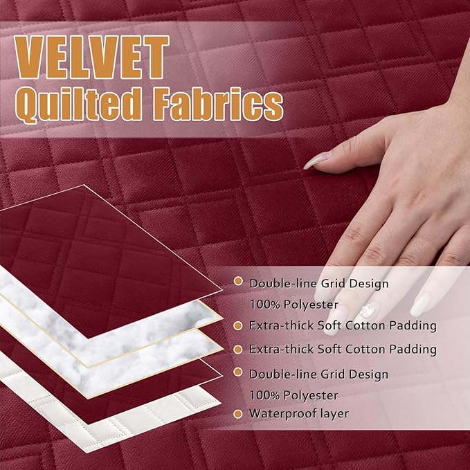 Arfntevss Waterproof Sectional Couch Covers L Shape Washable Velvet Sofa Cover - Image 3