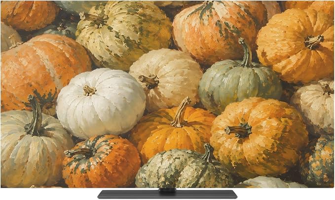 Vintage Pumpkin Fall Thanksgiving Indoor TV Cover, Elastic TV Screen Protector by Unknown