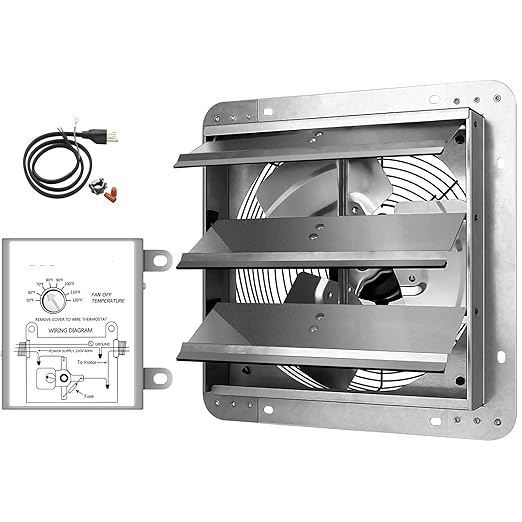 Simple Deluxe 12 Inch Wall Mounted Shutter Exhaust Fan by SimpleDeluxe