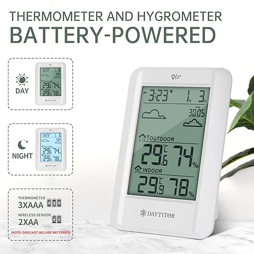 Outdoor Thermometer Weather Stations Wireless High Precision Temperature - Image 4