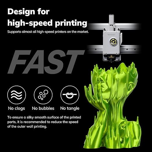 AMOLEN PLA 3D Printer Filament, PLA Filament 1.75mm, Silk Filament Bundle - Image 4