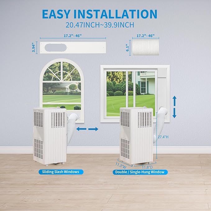 Portable Air Conditioners, Cool up to 350 Sq. Ft, 000 BTU 3-in-1 Movable AC - Image 6