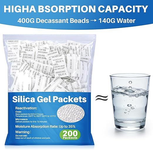 Sukh 200PCS 2Gram Desiccant Silica Gel Packets - Image 4