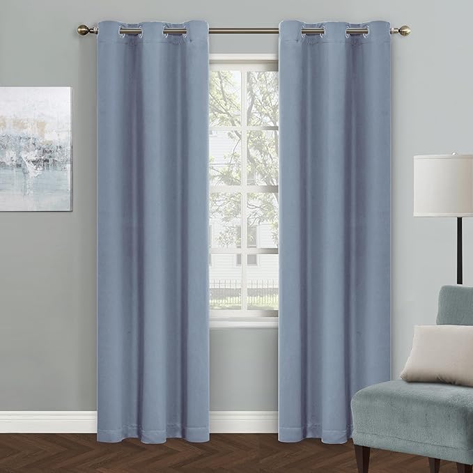 MYSKY HOME Dusty Blue Closet Curtains - Image 8