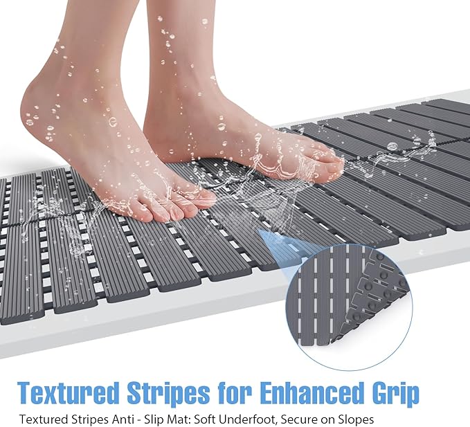 ​Shower Mat Non-Slip Bath Mat for Tub and Shower Stall, 200+ Suction Cups - Image 3