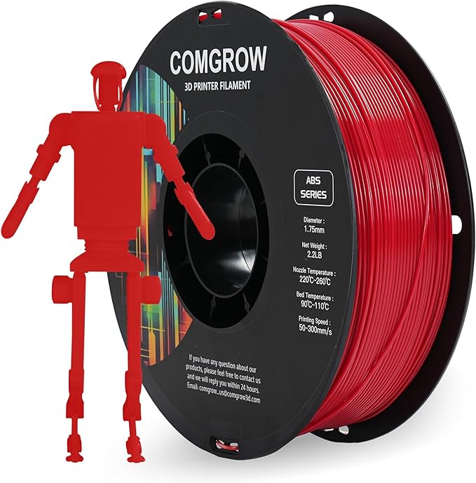 Comgrow ABS 3D Printer Filament, Heat Resistant, +/- 0.02mm Dimensional Accuracy by Comgrow