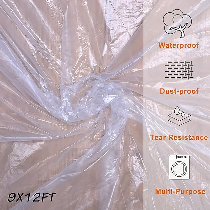 Clear Plastic Sheeting Drop Cloths - Image 8