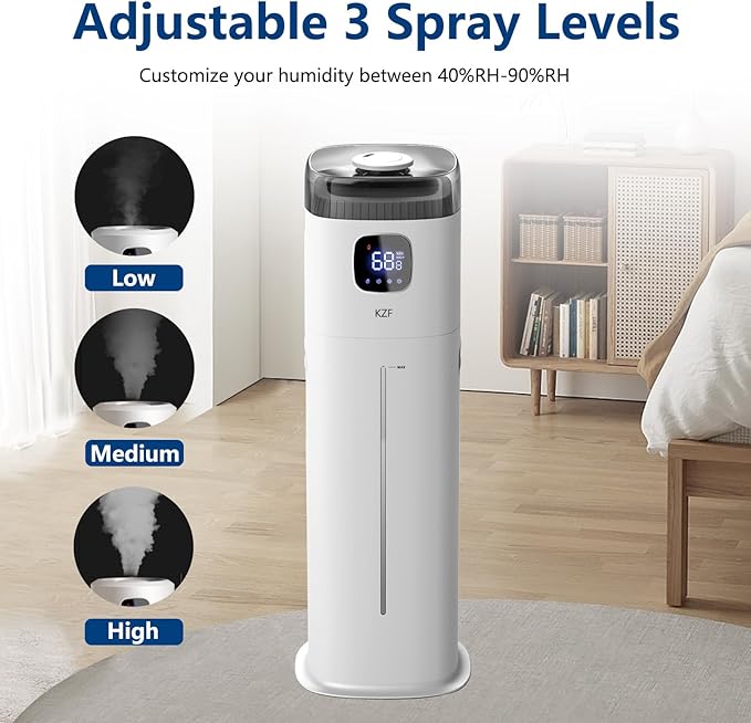 Large Humidifier for Bedroom, 9L/2.5Gallon Ultrasonic Cool Mist Humidifier - Image 5