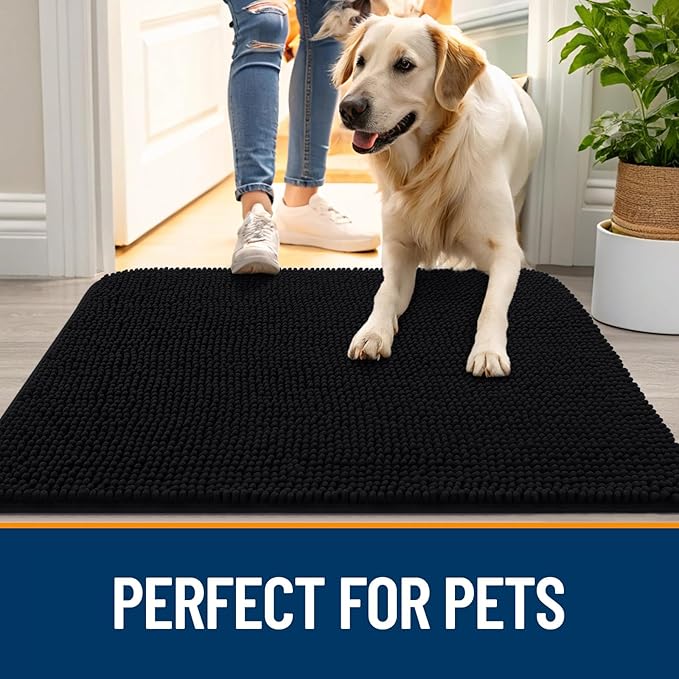 OLANLY Dog Door Mat for Muddy Paws 30x17, Absorbs Moisture and Dirt, Absorbent - Image 6