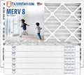 Filters Fast 14x17x2 Pleated Air Filter Merv 8, 2” AC Furnace Air Filters by FiltersFast