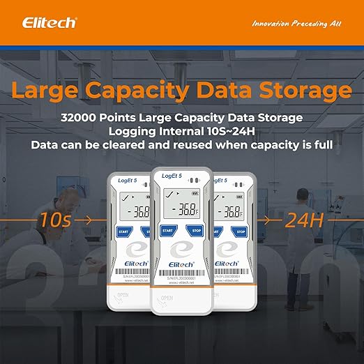 Elitech Bluetooth Temperature Humidity Data Logger FDA Standards, - Image 6