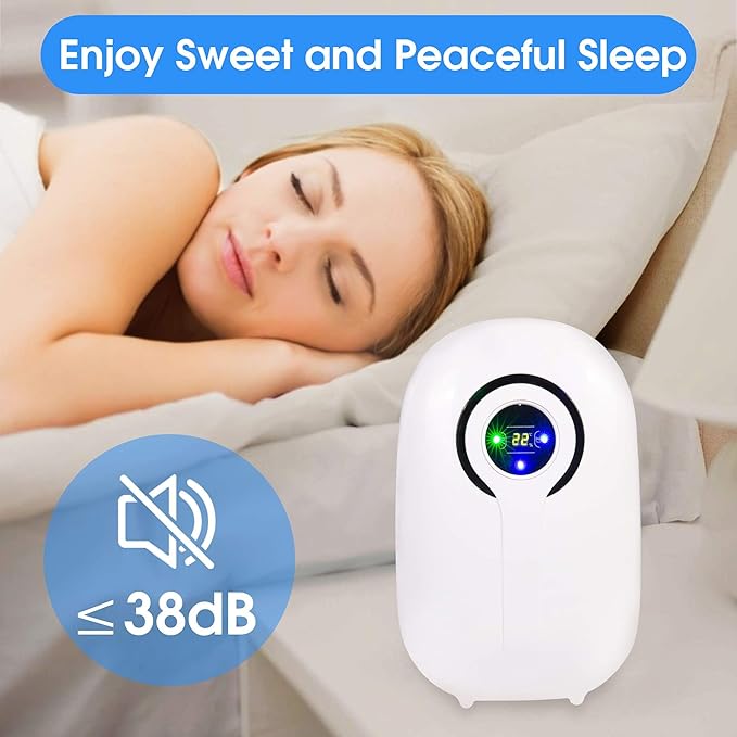 Dehumidifier for Home with LCD Display 37oz Small Ultra Quiet Portable - Image 3
