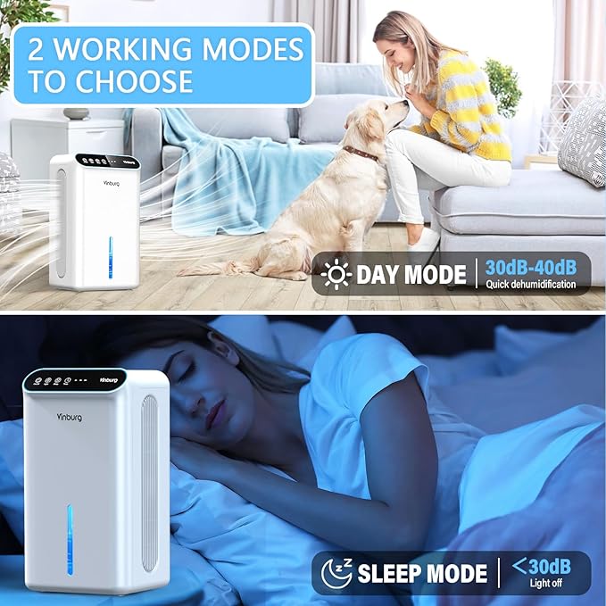 Dehumidifiers for Home 85 OZ Water Tank 800 sq. ft. Dehumidifier for Basement - Image 4
