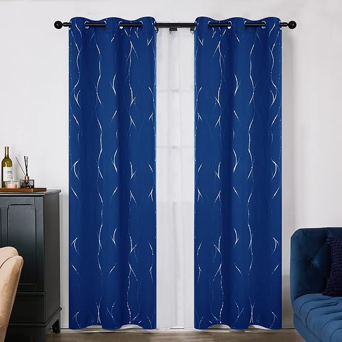 Deconovo Blackout Curtains, 38 x 90 Inch Drapes - Image 2