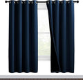 NICETOWN Moroccan Blue Full Shade Curtain Panels, Pair of Thermal Insulated & by NICETOWN