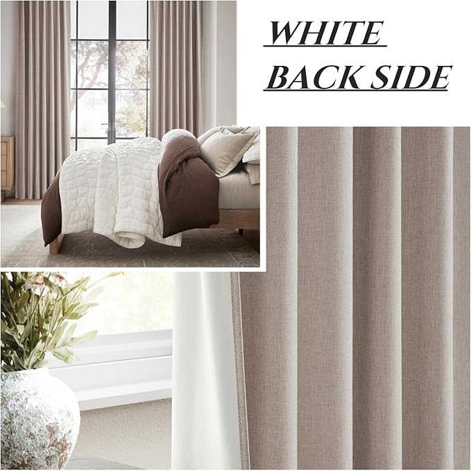 Faux Linen Curtains 120 Inches Long - Image 6