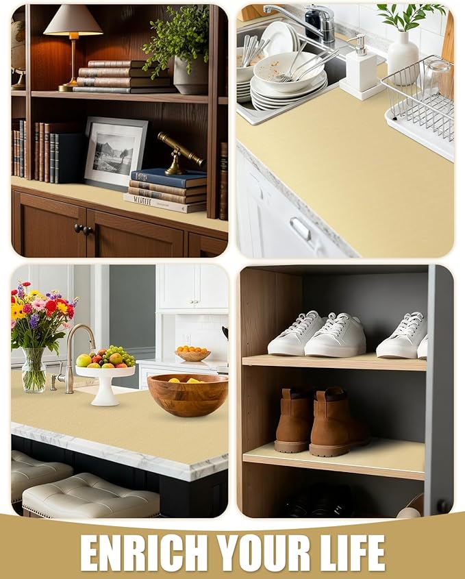 Shelf Liners for Kitchen Cabinets Non-Adhesive, Non-Slip Thickened Shelf Paper - Image 7