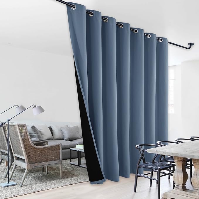 NICETOWN 100% Blackout Curtain 84 inches Long, Energy Smart & Noise Blocking by NICETOWN
