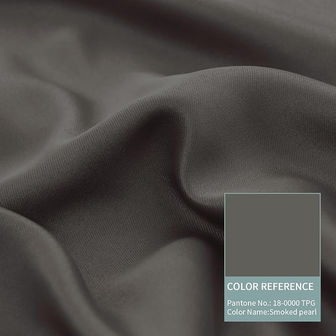 BGment Grey Blackout Curtains 95 Inches Long 2 Panels Set - Image 7
