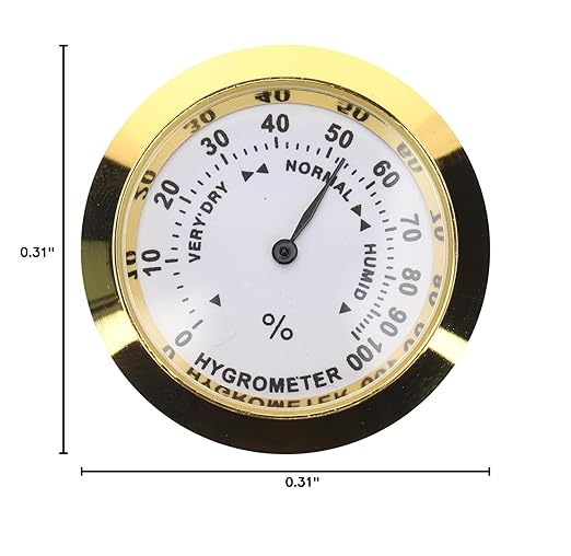 Round Golden Hygrometer for Violin and Guitar Cases - Image 10