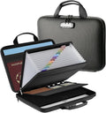 Fireproof Document Box with Lock, Portable Hard-Shell Case Fireproof File Box by Home