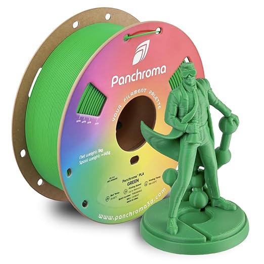 Panchroma PLA Green 3D Printer Filament, 1kg Spool, High Speed Printing by Polymaker