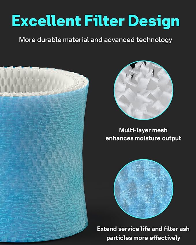 Leemone 3-Pack Bedside Humidifier Filter 2.0 Replacement Compatible - Image 3