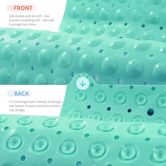 Anti-Slip Bathtub Shower mat, 39.3×15.7 inch（Approximately 100 × 40cm） Soft - Image 2