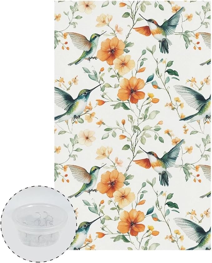 Hummingbird Flower Recliner Headrest Cover Lazy Boy Sofa Headrest Cover No-Slip - Image 2