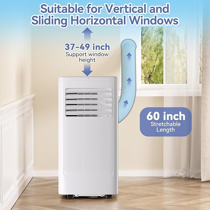 ​​10000 BTU Portable Air Conditioner w/Dehumidifier & Fan | Cools Rooms up to - Image 6