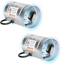 iPower 4 Inch Inline Booster Duct Fan 100 CFM HVAC Exhaust Ventilation Blower by iPower
