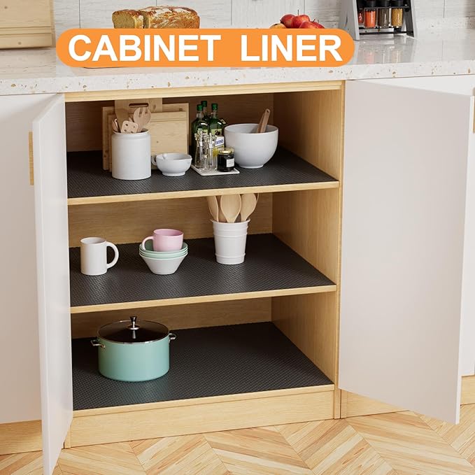 FLPMIX Cabinet Drawer Shelf Liner: Waterproof Non-Adhesive Kitchen Cabinets - Image 3