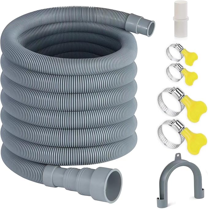 16.4ft Washing Machine Drain Hose, Universal Drain Hose Extension Kit by Elyfree-Qualityisourlife