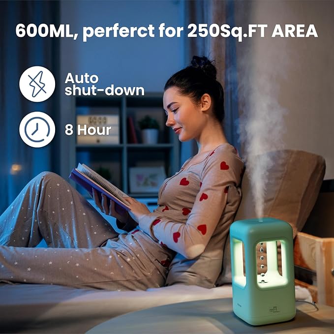 Green Mini Humidifiers for Bedroom & Plants - Image 3