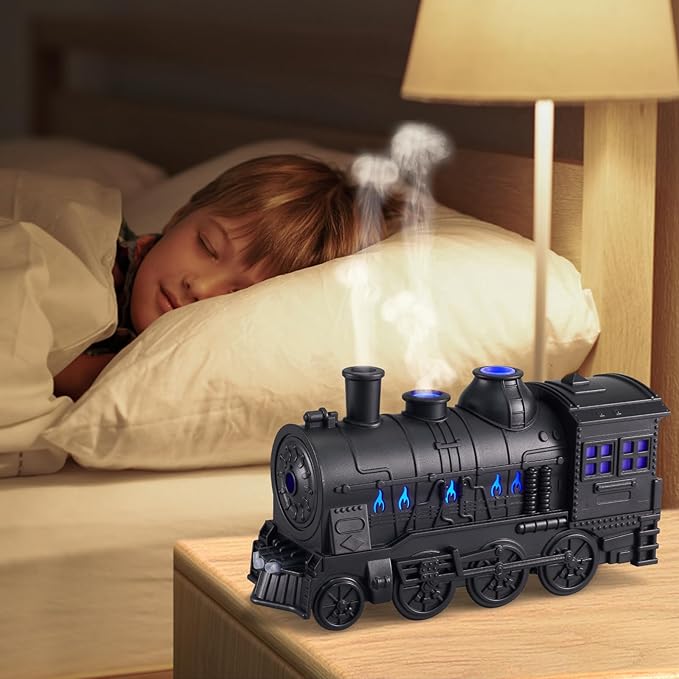 Humidifiers for Bedroom, Cool Quiet Steam Train Looking Mist Air Humidifier - Image 6