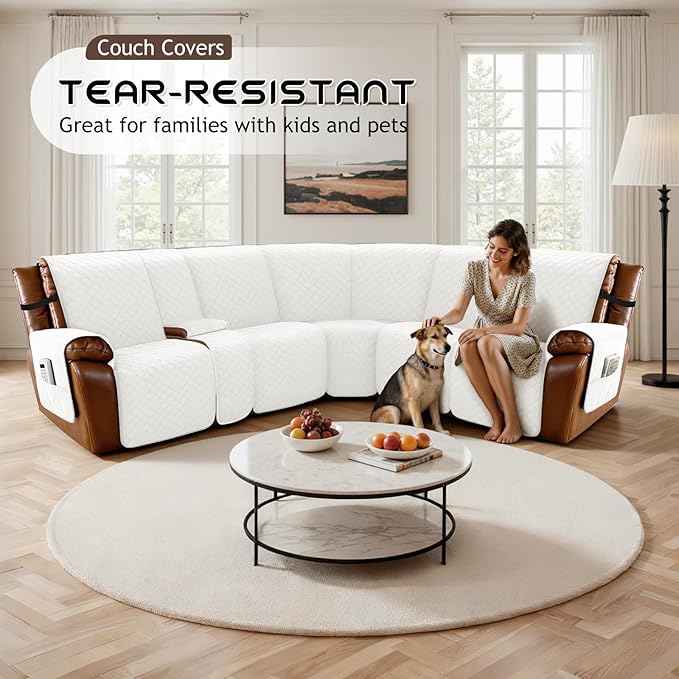 Arfntevss Recliner Sectional Couch Covers - Image 5