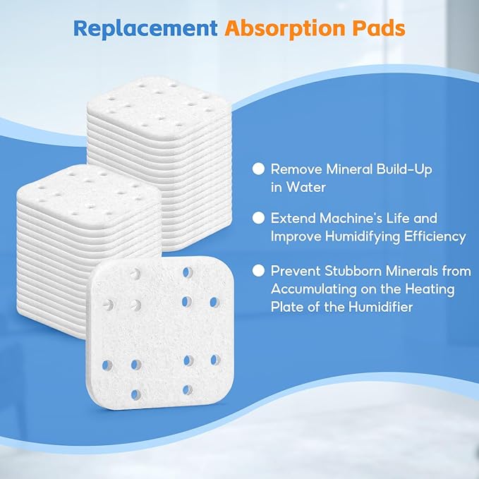 20-Pack Humidifier Filter Replacements, Mineral Absorption Pads, Compatible - Image 4