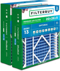Filterbuy 20x26x5 Air Filter MERV 13 Optimal Smoke & Allergy Defense, Pleated by Filterbuy