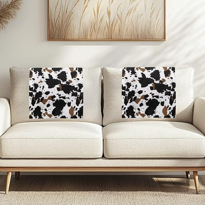 Cow Pattern Chair Headrest Covers Non-Slip Chair Slipcover - Image 2