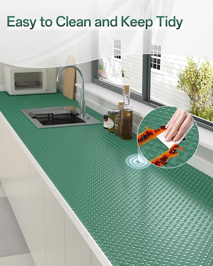 Shelf and Drawer Liner for Kitchen Cabinet, Non-Adhesive 18in x 360in - Image 7