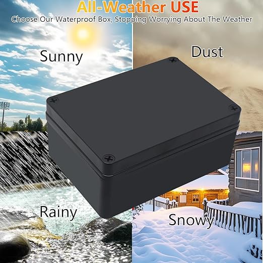 Junction Box, IP67 Waterproof ABS Black Project Box - Image 6