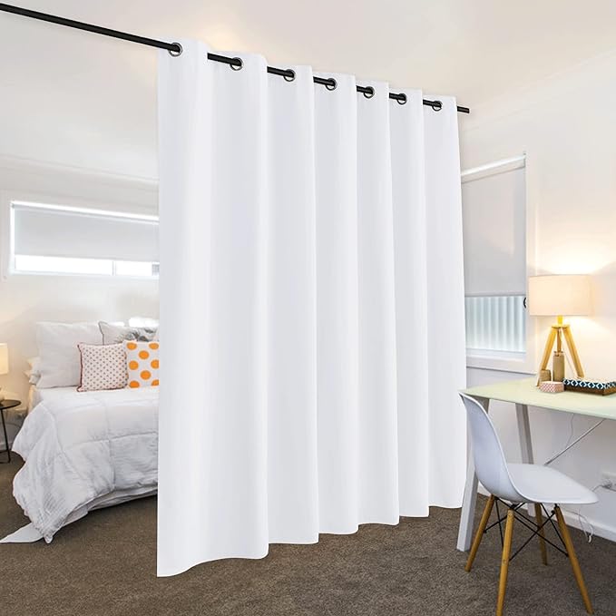 RYB HOME Extra Wide Curtains for Divider Room Separation Soundproof Temporary - Image 3