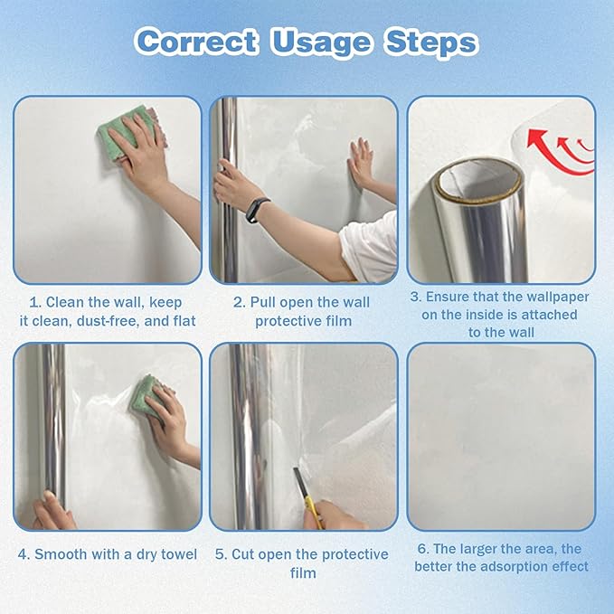 Wall Protector Clear Contact Paper Electrostatic Absorption Wall Protective - Image 6