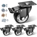 Caster Wheels - 3 Inch Casters Set of 4 Heavy Duty, BOSGEOT Locking Industrial by BOSGEOT
