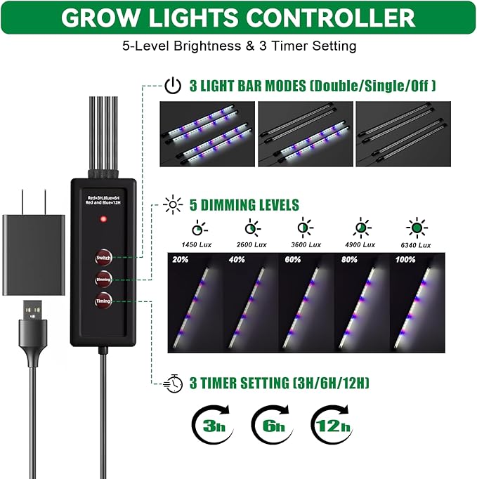 Seed Starter Tray with Grow Light, 72-Cell Seed Starter Kit with Magnetic - Image 2